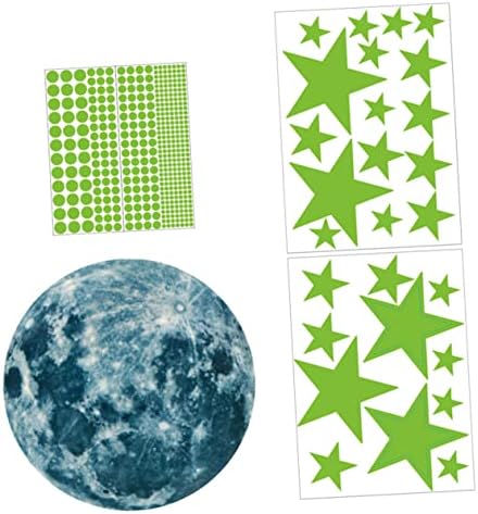 StoBok 1 conjunto Adesivos da lua Decoração da sala de crianças adesivos 3D adesivos de decalques Apliques enfeites