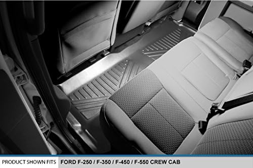 MaxLiner Floor tapetes 2º revestimento de linhas preto para 2011- Ford F-2550 / F-350 / F-450 / F-550 CAB CAB