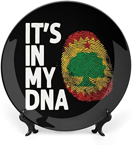Está no meu DNA Oromo Liberation Front Flag Funny China China Decorativa Placas redondas Cerâmica Artesanato com Display