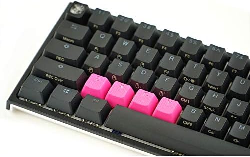 Tai -hao Rubber Gaming Keycaps ZXCV - Rosa neon