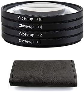 MOUDOAUER VIDRO óptico + câmera digital DSLR de alumínio Close Up Macro Lens Filter Kit para Nikon para Pentax para Sony