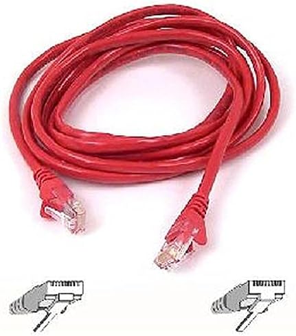 Belkin Cable, Cat5E, UTP, RJ45m/m, 3, Gry/Red, Patch
