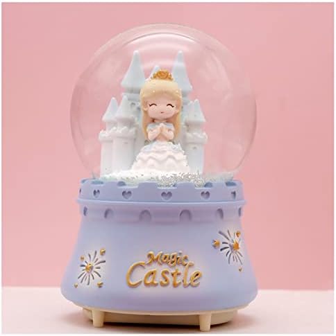 Conto de fadas Princess Castelo Crystal Snowball Music Box Ornamentos infantil FEZ ANIVERSÁRIO DIA DO Dia das Crianças Favores