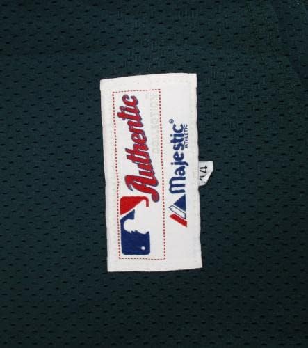 2001-02 Tampa Bay Devil Rays Jason Conti 4 Game usou Green Jersey BP ST 6732 - Jogo usado MLB Jerseys