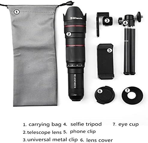 Lysldh lente de telecopeio 4k lente de câmera de telefone universal universal para o kit de lente móvel para smartphone inclui tripé
