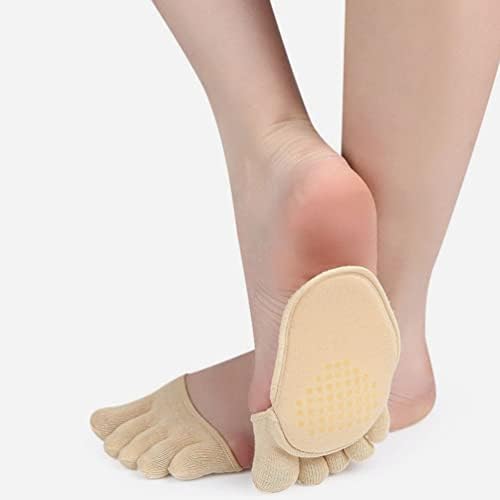 Sandálias femininas sandálias femininas sandálias de salto feminino anti-half meia meias anti-desgaste meias de dedo de pé de verão