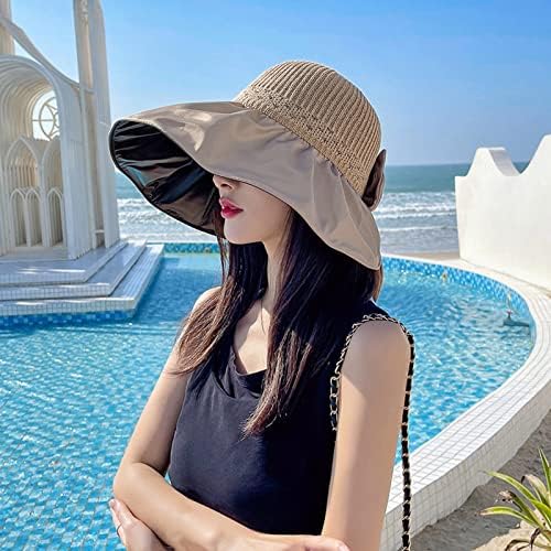 Chapéus do sol do sol amplo chapéu de praia ao ar livre largo Caps de beisebol de cor sólida para o chapéu de balde de