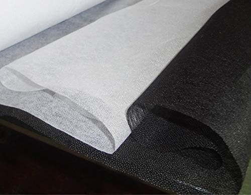 Chengyida 11yards pretos de interfaces de face única cola de face única fusível interlining Silk Fabric Sacos de roupas de costura