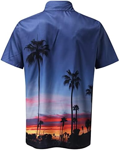 Camisas de férias de verão para manga curta masculina havaiana aloha camise
