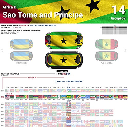 Sony PlayStation Vita Design Skin Bandeira de São Tomé e Principe Adesivo para PlayStation Vita