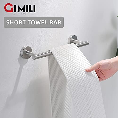 Gimili 2 pacote de 4 peças Conjunto de hardware do banheiro níquel escovado, acessórios de banheiro em aço inoxidável Conjunto de acessórios para o kit de toalhas montados na parede.