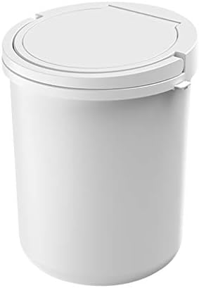 Lata de lixo zyledw, lata de lixo redonda, lixo de lixo à prova de plástico com alças para o banheiro da cozinha
