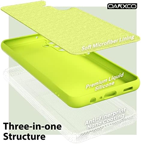 OakxCo projetado para Samsung Galaxy A13 5G Case Silicone, cor brilhante vibrante, capa de telefone de borracha macia para