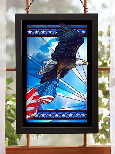 Wild Wings Our Glory - Bald Eagle Stained Glass Art por Anthony Padgett