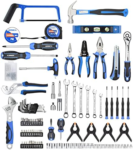 Conjunto de ferramentas Urasisto de 168 peças de reparo e manutenção doméstica Kit de ferramentas manuais para a família, escritório,