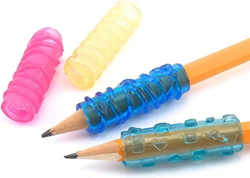 A garra de lápis dos clássicos Extreme lápis gargalham, ajuda ergonômica para canhotos e direito, 1,3 ”de comprimento, cores variadas, 12 contagens - TPG -16512
