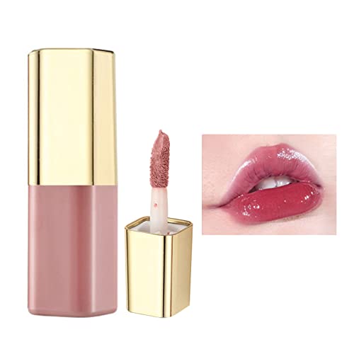 WGust Clear Lip Gloss Pack Flavo Lipstick com maquiagem labial Veludo duradouro High Pigmment Pigmento Nude Impermeável