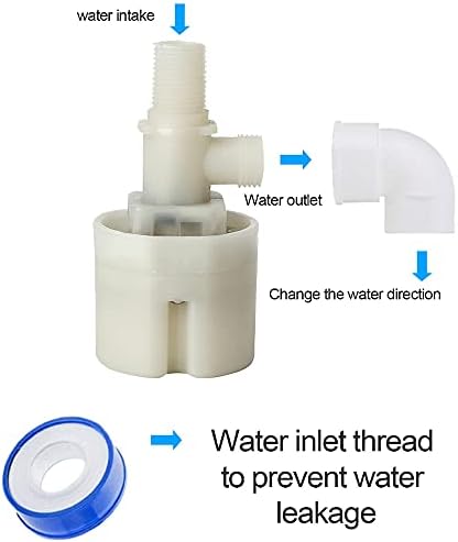 Válvula de flutuação de 1/2 polegada, a caixa de controle do nível da água é uma versão atualizada da válvula de flutuação tradicional, usada em piscinas, tanques de gado, aquicultura, aquários)