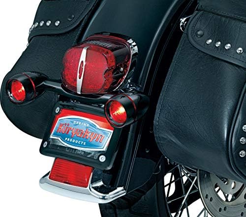 Kuryakyn 5405 Iluminação de motocicletas: Bullet de posição traseira Bullet Turn Signal/Blinker Light Bar com lentes vermelhas