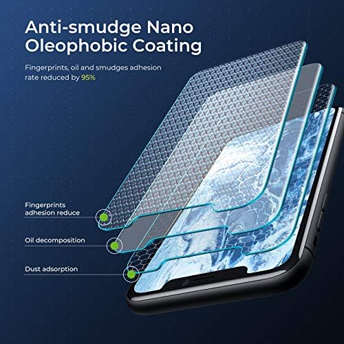 Caixa Oribox Compatível com o estojo iPhone XR, com 4 cantos de proteção à prova de choque e protetor de tela de vidro para iPhone 11, protetor de tela de vidro temperado com XR, 3 contagens transparentes