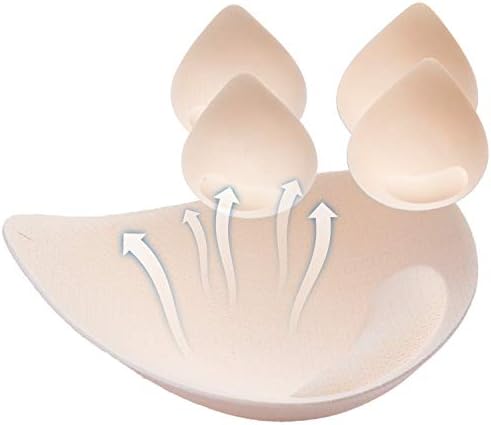 Prettywell Bra Pads Inserções, 2 pares de bras de látex para sutiãs esportivos, inserções de copos de sutiã para tops de