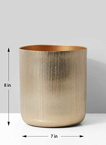 Espaços serenos vaso de cilindro de ouro vivos, vaso de flores sofisticado usado como elegantes peças centrais de mesa e vaso