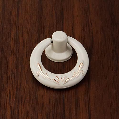 Maçaneta de anel de 2 peças mewutal, orifício único, alça de gabinete redonda, para armários, gavetas, cômodas, guarda -roupas etc.