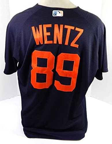 2020 Detroit Tigers Joey Wentz 89 Jogo emitido POS Usado Navy Jersey St 48 8 - Jogo usada MLB Jerseys