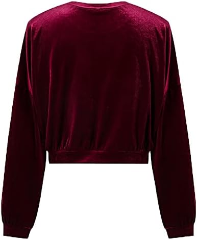 Vier duas mulheres Velvet Velor Sport Gym Gym Autumn Crop top Capfeties