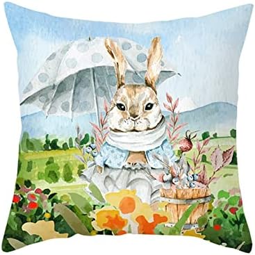 Pasiado de travesseiro de impressão de quarto Páscoa almofada de desenho animado pela fronha de coelho viva Sofá