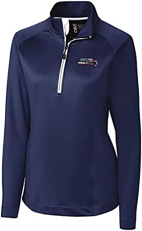 Cutter & Buck feminino NFL Americana Jackson Half-Zip Overknit Pullover Jacket