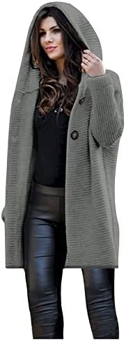 Camisola de túnica feminina versão estendida de casaco quente casaco com capuz com capuz de camisola de suéter de grandes dimensões