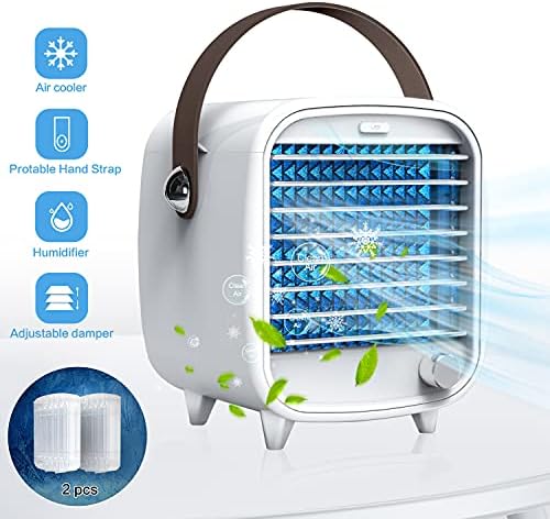 Fã de ar condicionado portátil do SmartDevil, pequeno ventilador de ar resfriador de ar USB, ventilador de refrigeração