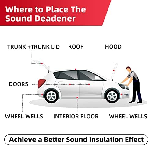 AGGSOUND 394MIL 18SQFT EQUIDADE DE SOM ENGENHADO PARA CARROS COM FAPE DE FOLHA DE ALUMINA E REMOÇÃO DE REMOÇÃO DE REMOÇÃO DO CARRO