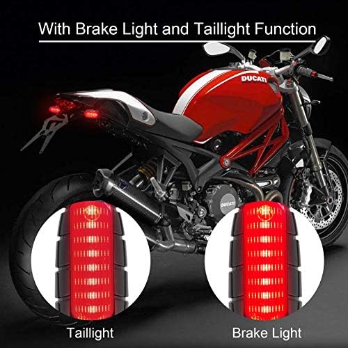 [Nova versão] Kinstecks ​​4pcs Indicadores de motocicletas que fluem luzes de giro Indicadores de giro de moto Luzes de corrida