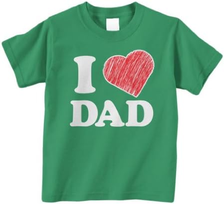 Threadrock meninos 'eu amo papai infantil/criança camiseta