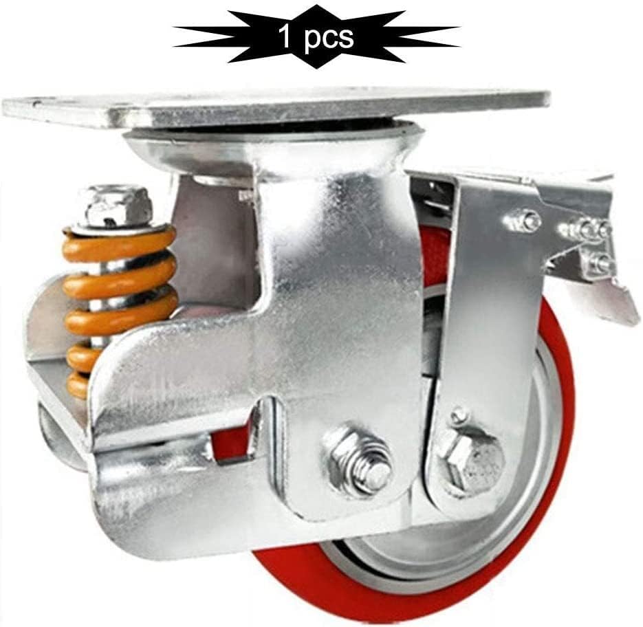 Casters Casters de placas de rodízios de mola, rodas giratórias, rodas de rodízio, mecedios industriais pesados, fixo - giro