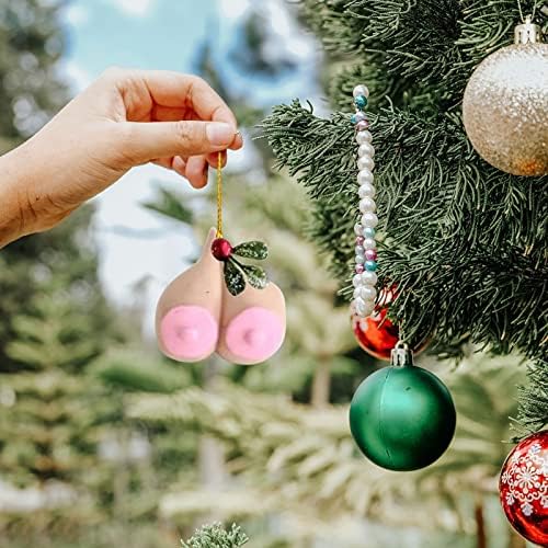 Ihtha Decoração de Natal Papai Noel Butt Bell Ornament 2022 Ornamento de Natal engraçado