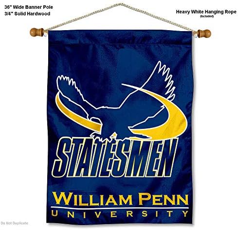 William Penn University House Bandle and Wood Banner Pole Conjunto