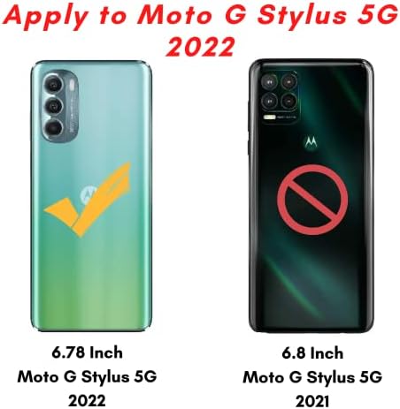 Para estilos de moto G 5G 2022, [anti-arranhão] flexível Ultra Slim Fit Soft TPU Borracha, pára-choques à prova de choque, capa de proteção de telefone transparente para Motorola Moto G Stylus 5G 2022