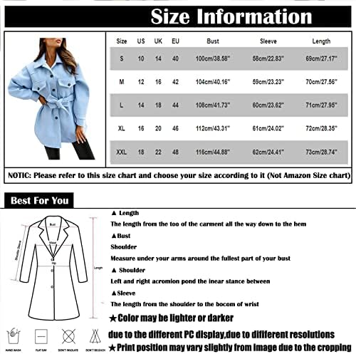 Office Bom inverno jaqueta de manga comprida para mulheres fios de cinto de cor sólidos de cor total