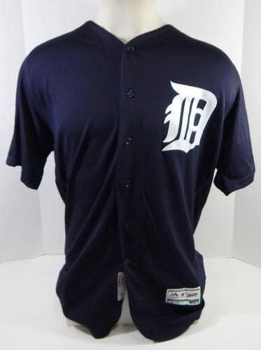 Detroit Tigers Nate Schierholtz #62 Game usou a Marinha Jersey Spring T P 7 - Jogo usado MLB Jerseys