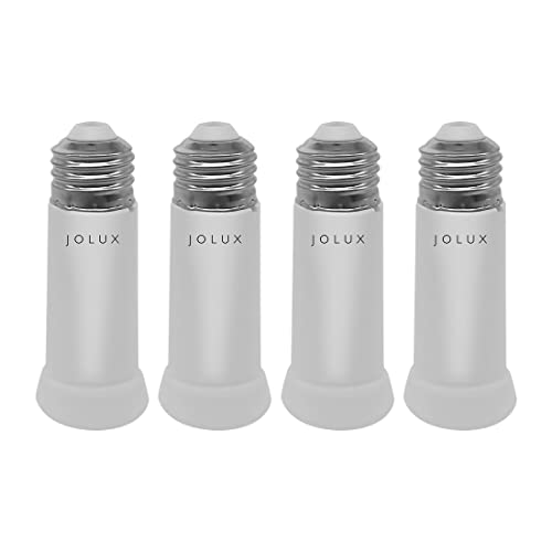 Jolux E26 Socket Extender, E26 a E26 Lâmpada Bulbo Extensão, adaptador de lâmpada de base de parafuso médio padrão, 4-PACK