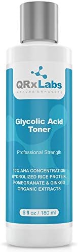 Toner de ácido glicólico - Solução profissional de tonificação antienvelhecimento para rosto com 10% AHA, avelã da bruxa, proteína