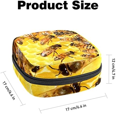 Bolsa de armazenamento portátil de guardanapo sanitário para feminino de guardanapos sanitários, abelhas
