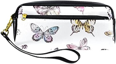 Embeleza as borboletas padrão da caixa de caneta de capa adolescentes do suporte de papelaria bolsa de artigos de artigos de