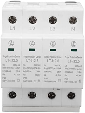 Protetor de contrapartida de 4p AC 385V Dispositivo de proteção de pura 12.5ka a 25ka 35mm Montagem ferroviária