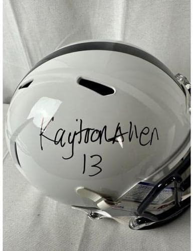 Kaytron Allen assinou autografado Penn State Réplica em tamanho real capacete PSA - Capacetes da faculdade autografados