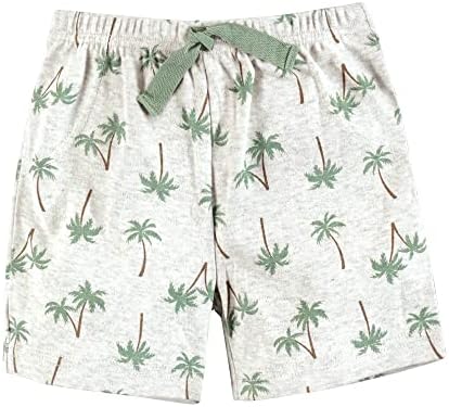 Hudson Baby Unisisex Baby e Curto-Cermentos Bottoms 4-Pack, Palm Tree, 12-18 meses