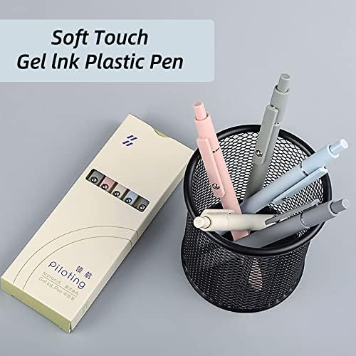 Canetas de gel, 5 PCs 0,5 mm Japanese de canetas de tinta preta de ponto fino canetas de escrita suave, canetas retráteis de alta